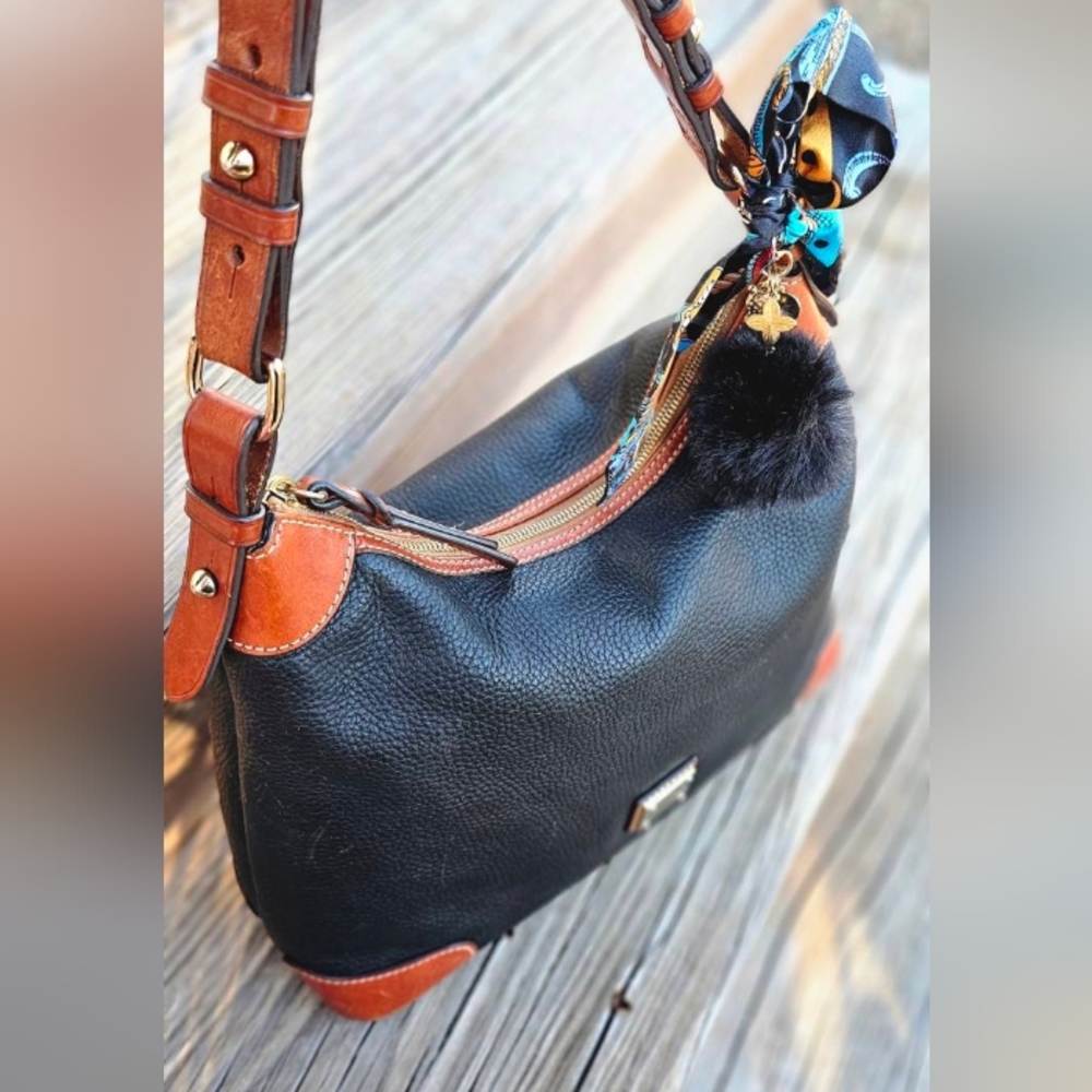 Dooney & Bourke Pebbled Leather Hobo Shoulder Bag - Picture 4 of 7